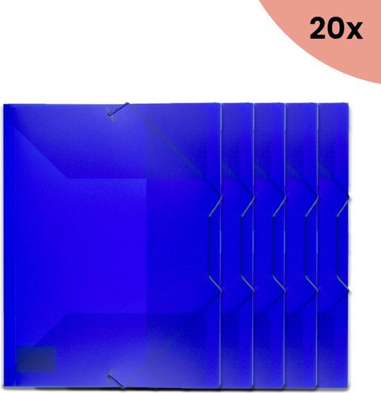 KTC Elastomap A4 PP - 20 stuks - transparant blauw