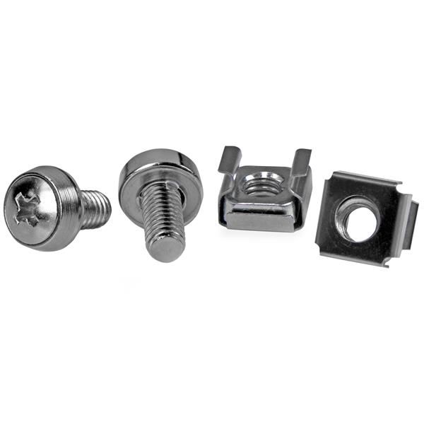 StarTech.com 50 Stuks M6 Montageschroeven en kooimoeren voor Serverracks - Zilver
