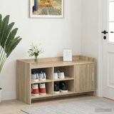 vidaXL Schoenenkast Sonoma Eiken 100 x 39,5 x 51 cm Bewerkt hout