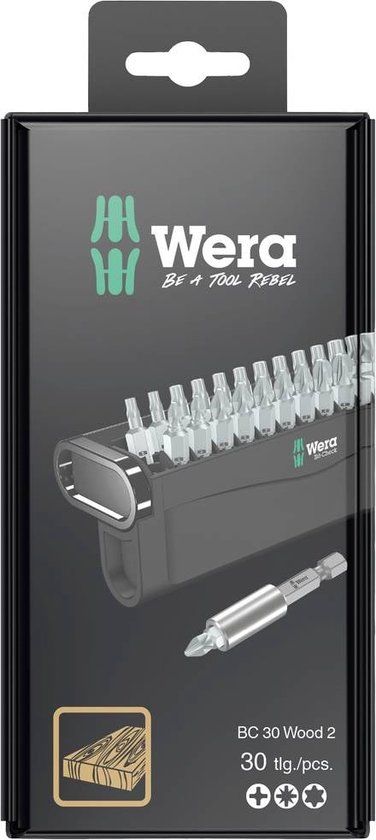 Wera Bit-Check 30 Wood 2 SB Bitset - 30-delig
