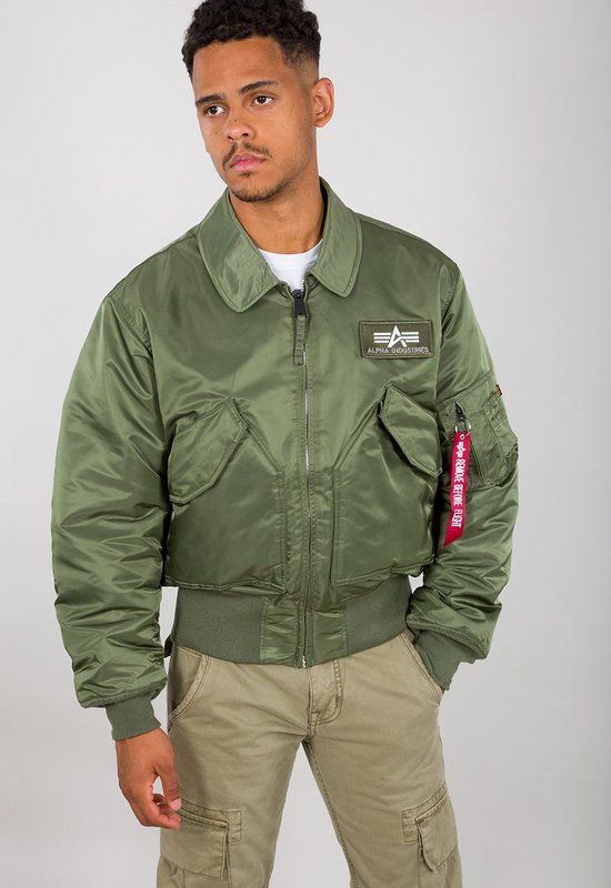 Alpha Industries CWU 45 Bomber Jacket - Sage Green - Men's