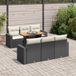 Maison Exclusive - Ensemble de meubles de jardin 7 pièces avec canapé et coussins, noir, en polyrotin