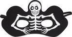 Widmann Skelet Halfmasker Zwart - Halloween - Volwassenen & Kinderen