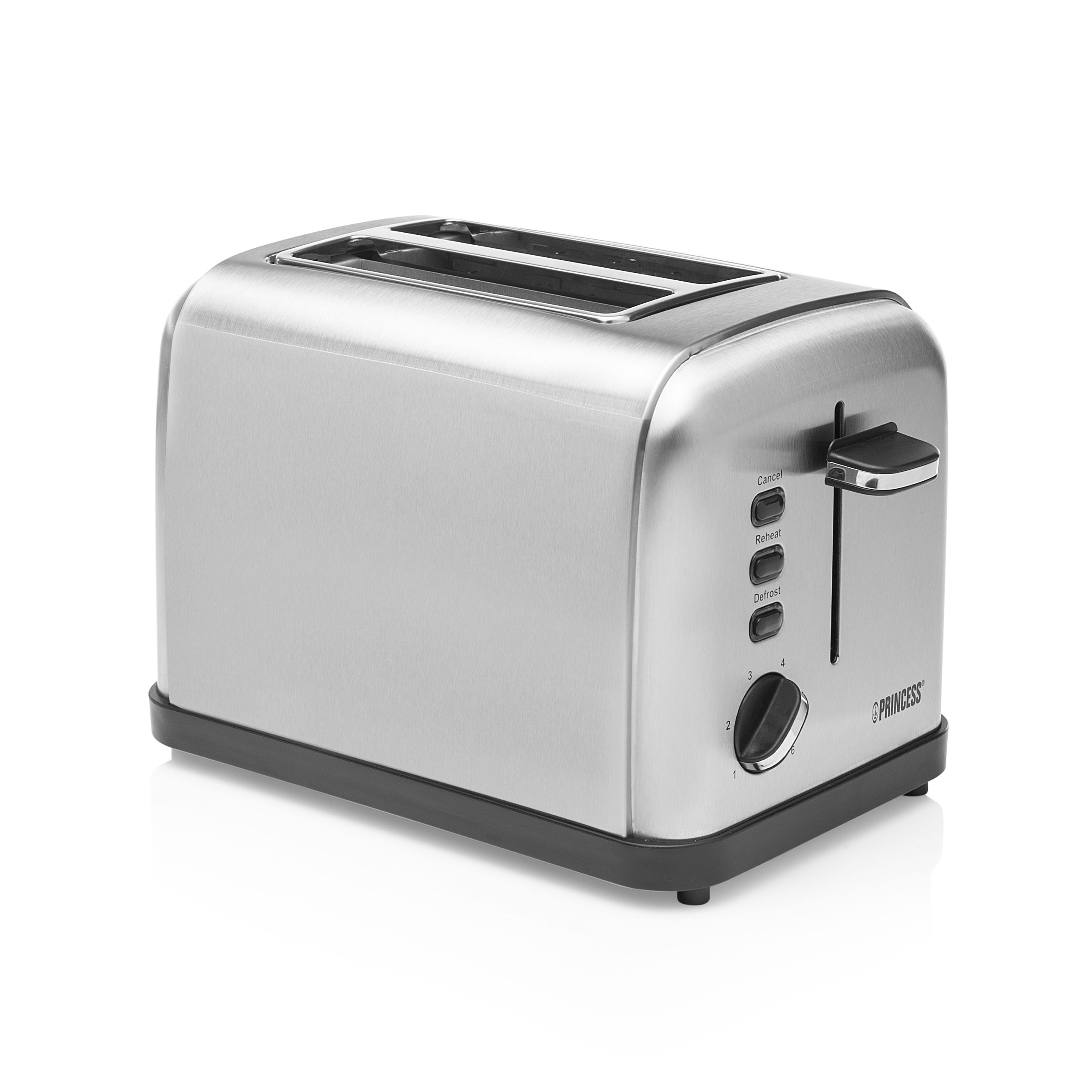 Princess 142354 Steel Style 2 Slice Toaster - Silver