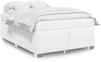 vidaXL Bedframe Kunstleer Wit 137x190 cm