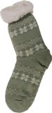 Out of the Blue Nordic Huissokken/Slofsokken - Dames - Gebreid - Army Green - Maat 36-41