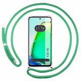 Tumundosmartphone Transparante beschermhoes voor Vivo Y28 4G, met koord in watergroen