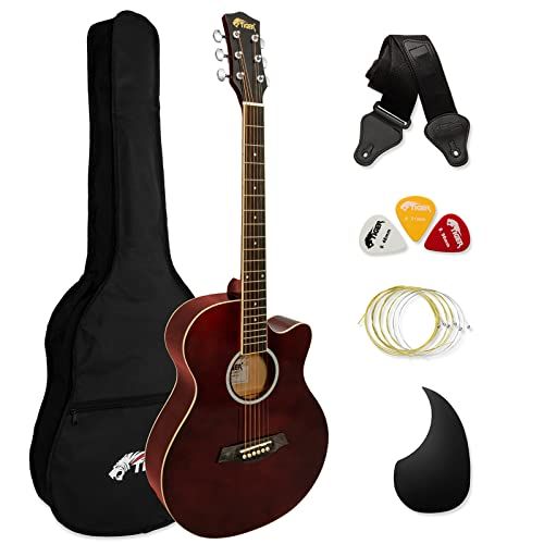 TIGER Cutaway Acoustic Guitar Kit - Red