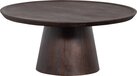 vtwonen Coffee A Gogo Salontafel - Mangohout - Walnoot - 90x90x40cm - Industrieel
