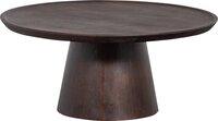vtwonen Coffee A Gogo Salontafel - Mangohout - Walnoot - 90x90x40cm - Industrieel