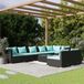 Prolenta Maison Exclusive - Tuinloungeset, 9-delig, met kussens, zwart, van polyrotan
