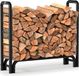 Equivera Rangement de bois de chauffage - Métal noir - 121,92 x 35,6 x 122 cm