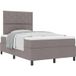 Maison Exclusive - Lit boxspring avec tête de lit, couleur taupe, 120 x 190 cm, rembourré
