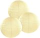 Merkloos Luxe bol feest lampion - 3x stuks - creme wit - dia 35 cm - papier