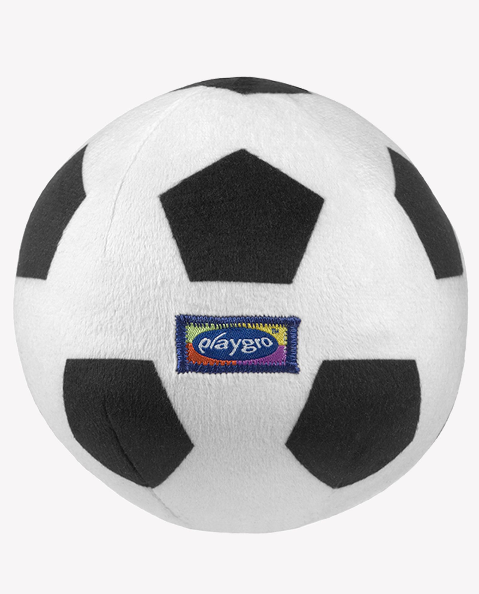 Playgro Baby Pluche Voetbal - Zwart Wit - 13cm - 0.5+ Years