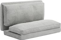 Vevor Canapé-lit Canapé pliable 3-en-1 avec 2 coussins Gris foncé