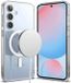 Ringke Fusion Magnetic | Hoesje Geschikt voor Samsung Galaxy S24 FE | Compatibel met MagSafe | Back Cover met Militaire Standaard | Transparant