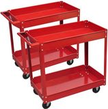vidaXL Gereedschapstrolley met 2 schappen - Rood