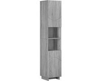 vidaXL Badkamerkast Grijs Sonoma 36.5 x 38 x 180 cm Bewerkt hout
