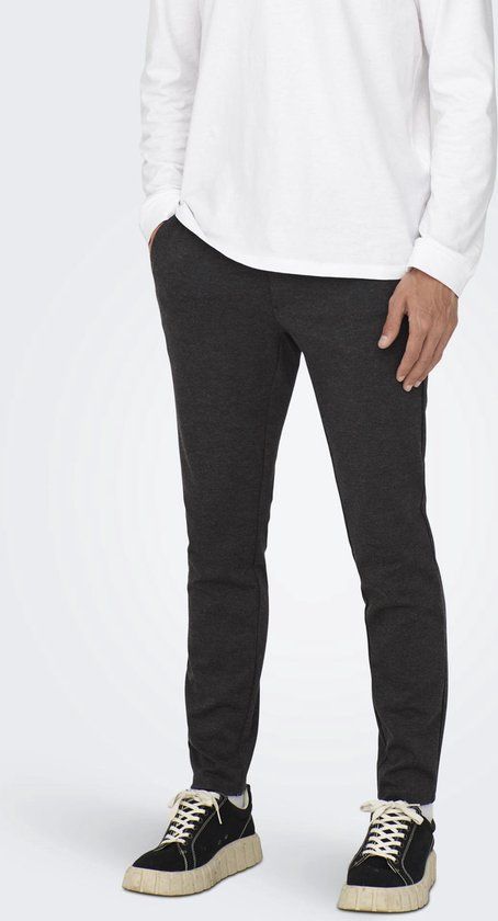 ONLY & SONS ONSMARK SLIM GW 0209 PANT NOOS Heren Broeken - Dark Grey Melange - Maat W28 X L32