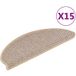 Maison Exclusive Marche d'escalier 15 Pcs 65x21x4 Cm Beige clair