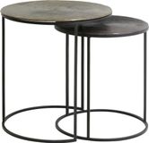 Light & Living Bijzettafel Talca - Koper/Brons - Ø40+Ø49cm - Luxe