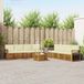 vidaXL - Salon de jardin en acacia - 8 places - Naturel et crème