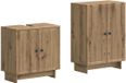 vidaXL Ensemble de meubles de salle de bain 2 pièces EDE Chêne artisanal Bois traité