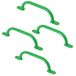 TRIBECCO Poignées d'escalade Poignées de maintien pour extérieur et intérieur Poignées métalliques pour aire de jeux, portique, tour de jeux, bac à sable surélevé, échelle et mur d'escalade dans la chambre d'enfant (350 mm vert tilleul, 4 pièces)