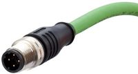 METZ CONNECT 142M1D10100 M12 Netwerkkabel, patchkabel CAT 5e SF/FTP 10.00 m Groen PUR-mantel