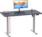 VCM bureau Lona réglable en hauteur 140x50 cm noir