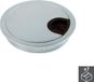 Emuca Lot van 7 ronde kabeldoorvoeren, 80mm diameter, Zamak, Mat verchroomd, voor inbouwmontage
