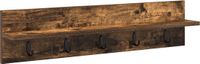 vidaXL Wandkapstok Rook Eiken Onbehandeld Hout