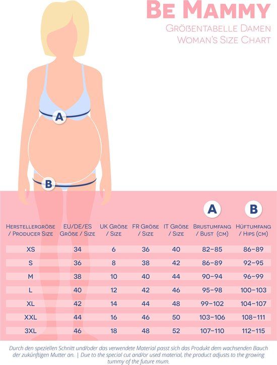Be Mammy Zwangerschapsleggings 2-Pack - Zwart/Marineblauw - Maat M