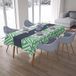 Bonamaison Tafelkleed, Anti-Mold, Sneldrogend, Waterdicht, 100% Polyester Tafellaken, Petroleum Groen, Wit, 140 x 200 Cm