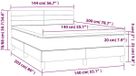 vidaXL Boxspringbed met matras en LED-verlichting, donkergrijs, 140x200 cm, fluweel