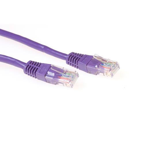 ACT Paarse 20 meter U/UTP CAT6 patchkabel met RJ45 connectoren