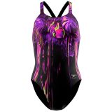 Speedo Placement Printed Powerback Maillot de bain Violet 32 Femme