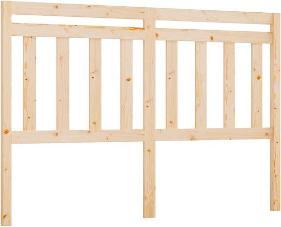 vidaXL Headboard - 146x4x100 cm - Solid Pine Wood - Natural