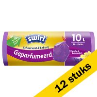 Swirl Aanbieding: 12x Swirl vuilniszakken trekband vanille en lavendel - 10 liter (14 stuks)