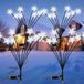 Set de 4 guirlandes lumineuses solaires, sapin de Noël avec étoile, 32 LED