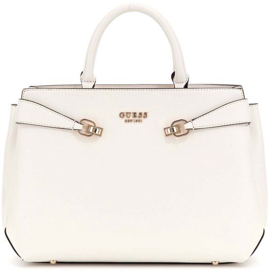 GUESS Lorelei Girlfriend Satchel Handtas Bone Crème