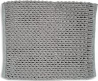 Kela Badkamer Vloerkleed, Badmat, 65 x 55 cm, Grijs, Gerecycled Polyester, Katoen