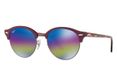 Ray-Ban CLUBROUND RB4246 1222C2 Zonnebril Unisex Rood Acetaat Rond Blauw