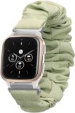 kwmobile elastisch bandje voor smartwatch - geschikt voor Garmin Venu Sq 2 Music / Sq 2 / Vivoactive 6 / Vivoactive 5 - Horlogebandje van katoen - In pastelgroen