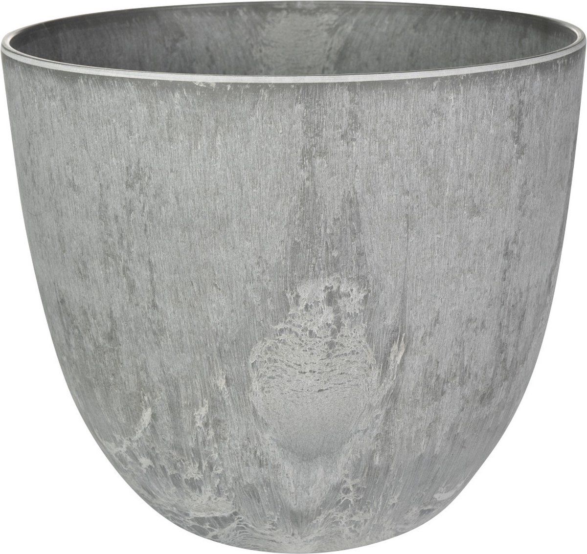 Steege Plantenpot/bloempot Artstone grijs - Dia 23 cm - Hoogte 20 cm - Binnen/Buiten