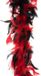 Merkloos Carnaval verkleed veren Boa zwart/rood mix - 2 meter