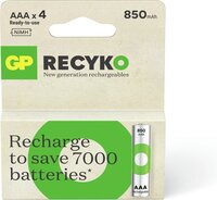 GP ReCyko Rechargeable AAA Batteries - 850mAh - 4 Pack