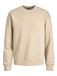 JACK & JONES Star basic sweat crew neck regular fit - heren sweatshirt katoenmengsel met O-hals - beige