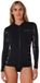 Ocean & Earth Oceana Rash Guard à manches longues et fermeture éclair intégrale noir 8 femme